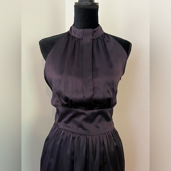 Anthropologie Lavka Los Angeles 100% Recycled Silk Dark purple Sz S cocktail NYE - Picture 3 of 14